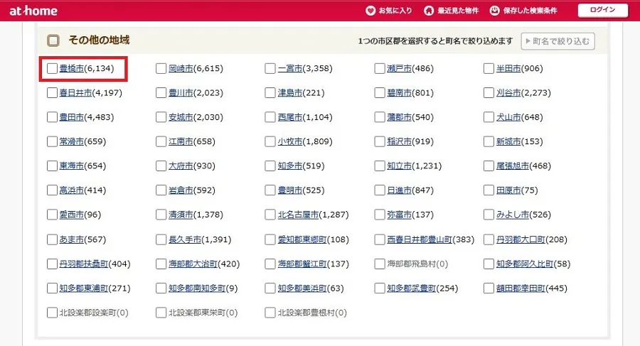 愛知県の空室戸数